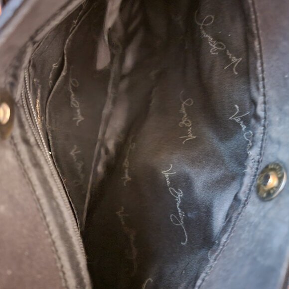 VERA BRADLEY “Slim Hobo” Black Quilted Microfiber Shoulder Bag - Picture 12 of 13